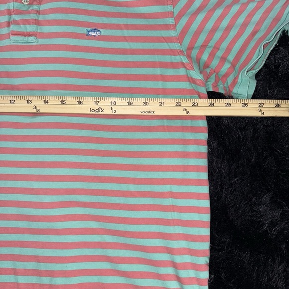 Southern Tide Shirt Men's 2XL Skipjack Polo Striped Preppy Summer Casual Coastal - Picture 3 of 8